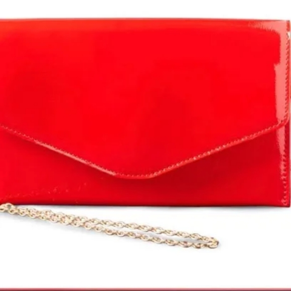 Steve Maddden VALA RED PATENT HEELS size 9 & BWORLDLY RED PATENT 18109298 Clutch - Picture 16 of 16